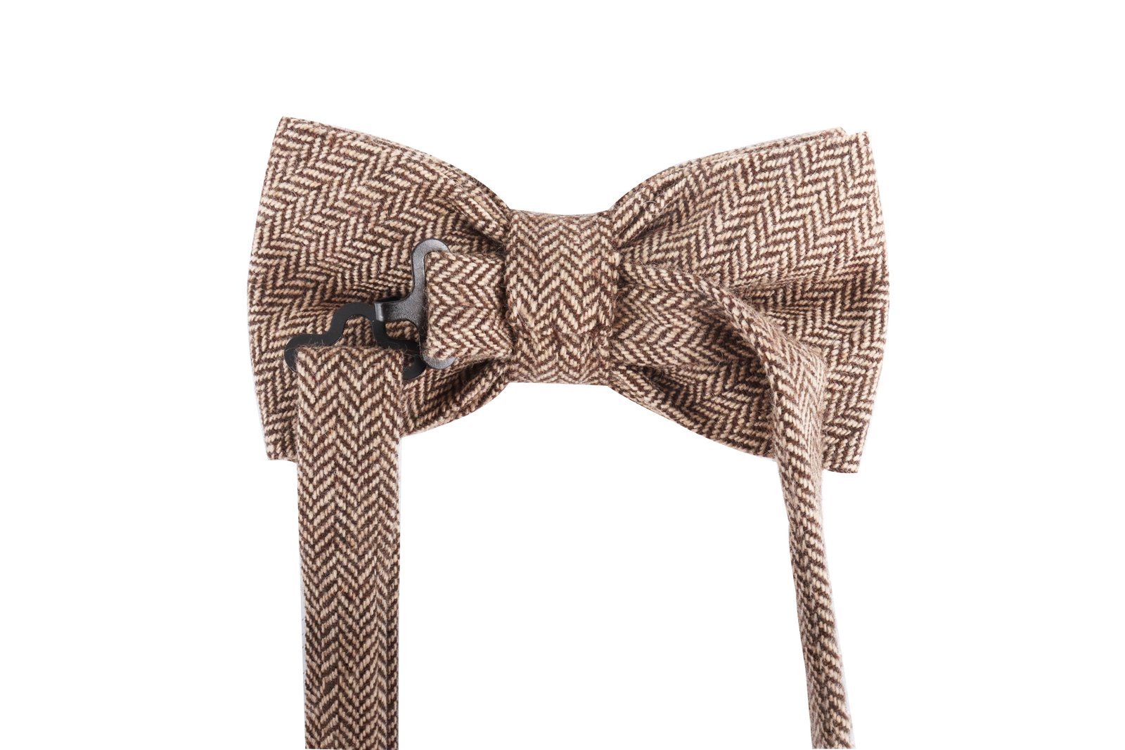 Fliege Unisex Hellbraun – Fliege Urban-Herringbone, Detailansicht