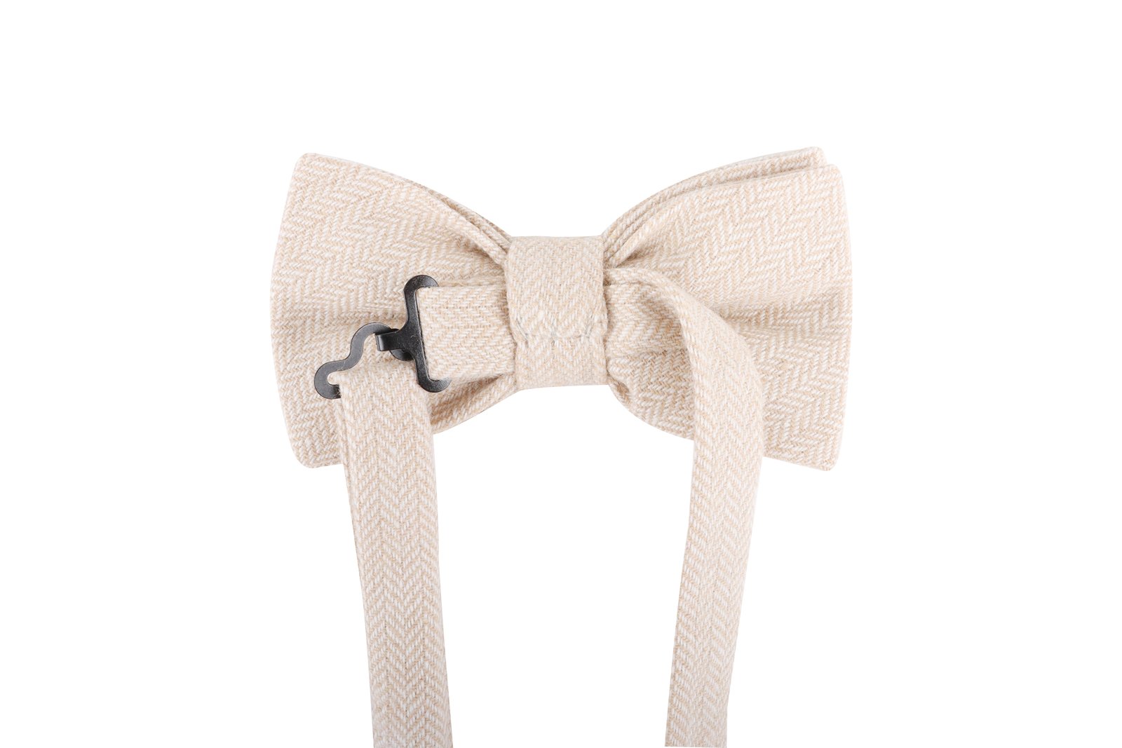 Fliege Unisex Sand – Fliege Urban-Herringbone, Detailansicht