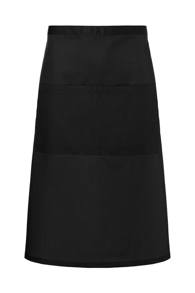 Bistroschürze Unisex Schwarz – Bistroschürze Basic mit Tasche, Detailansicht