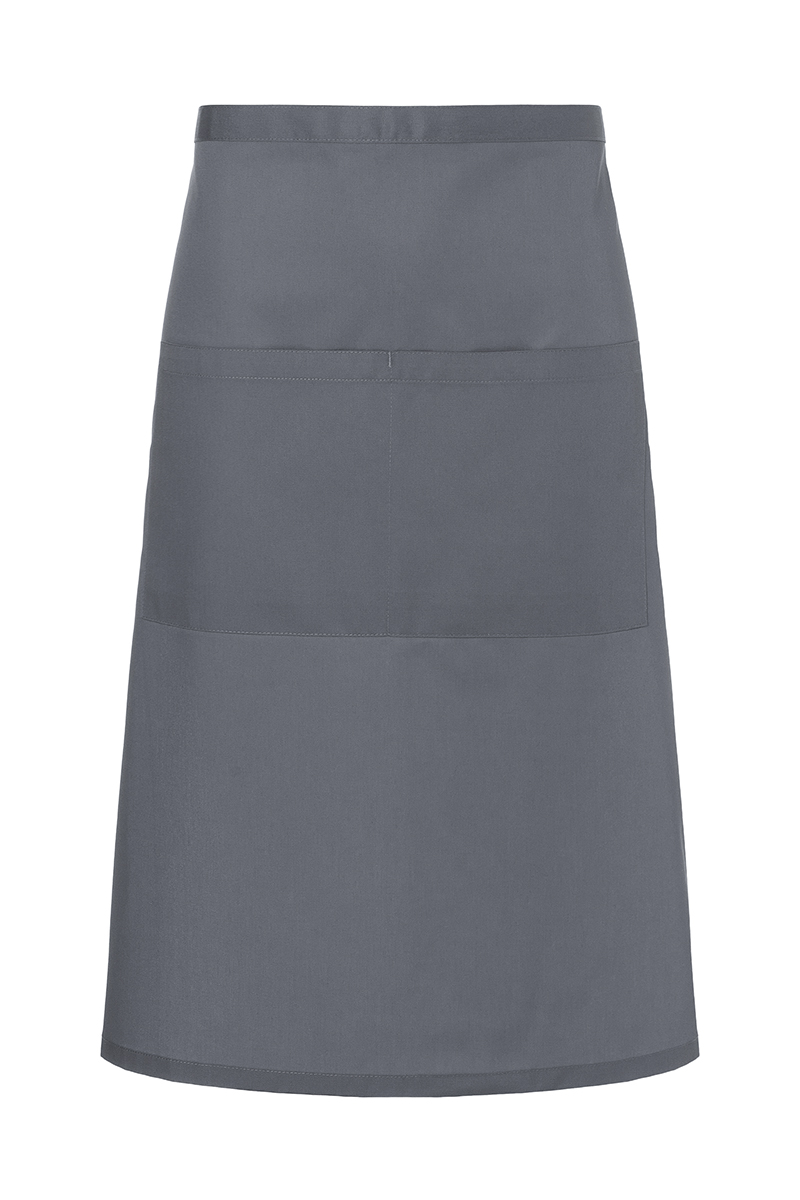 Bistroschürze Unisex Anthrazit – XXL-Bistroschürze Basic in Übergröße mit Tasche
