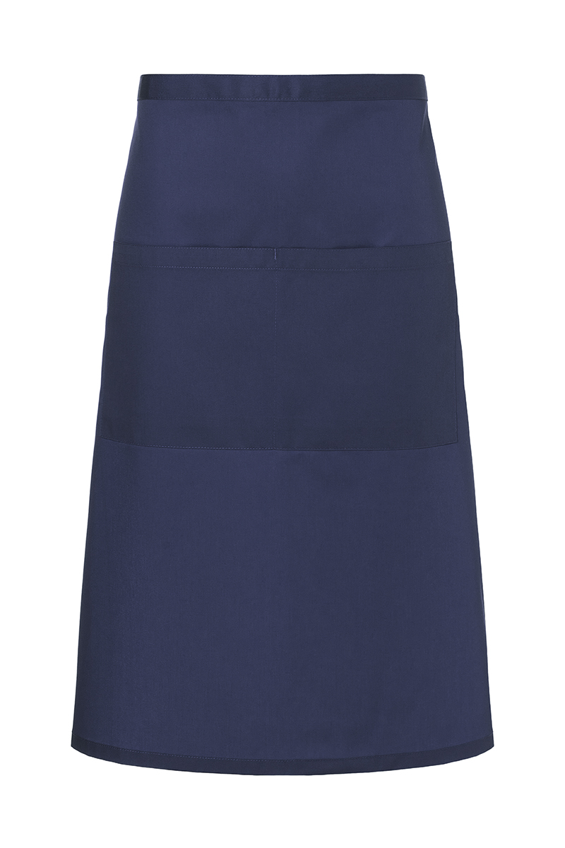 Bistroschürze Unisex Marine – XXL-Bistroschürze Basic in Übergröße mit Tasche