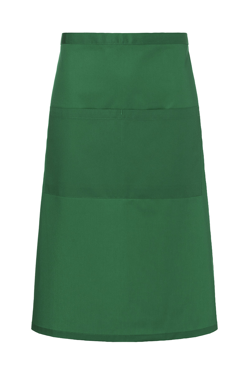 Bistroschürze Unisex Waldgrün – XXL-Bistroschürze Basic in Übergröße mit Tasche