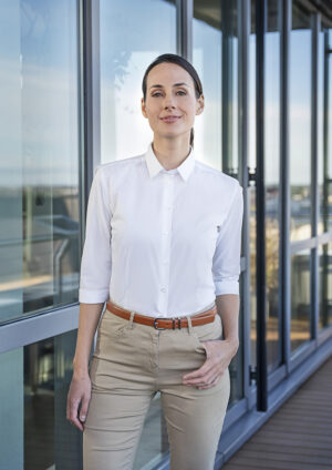 Bluse Damen – Damenbluse Active-Stretch mit 3/4-Ärmeln in Modern-Fit