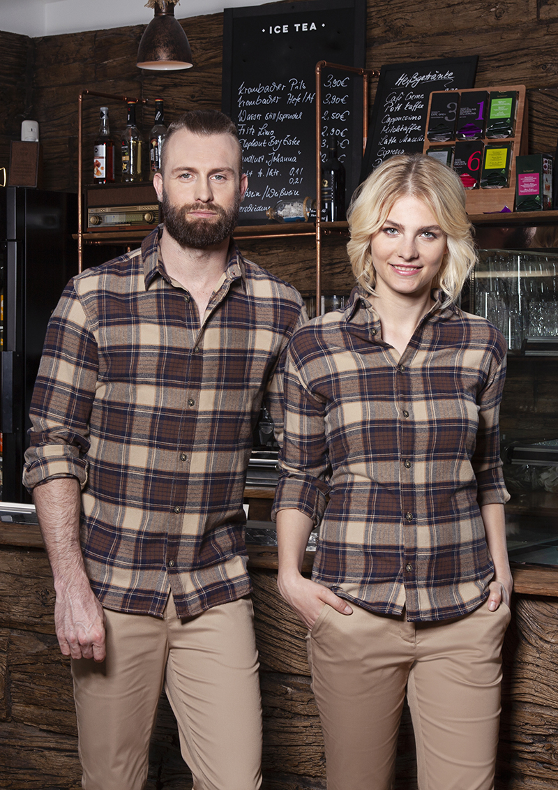 Bluse Damen Sahara – Damen Karobluse Urban-Trend, Detailansicht