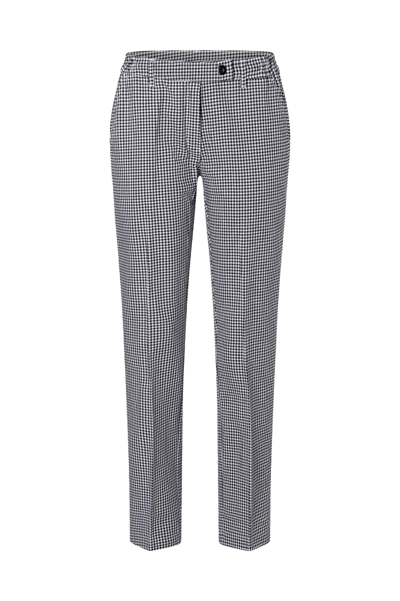 Hose Damen Schwarz – Damen Pepitahose Basic, Detailansicht