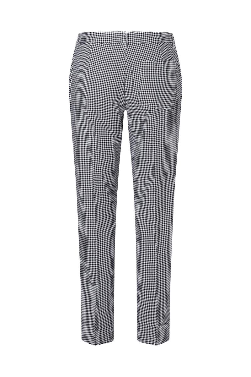 Hose Damen Schwarz – Damen Pepitahose Basic, Detailansicht