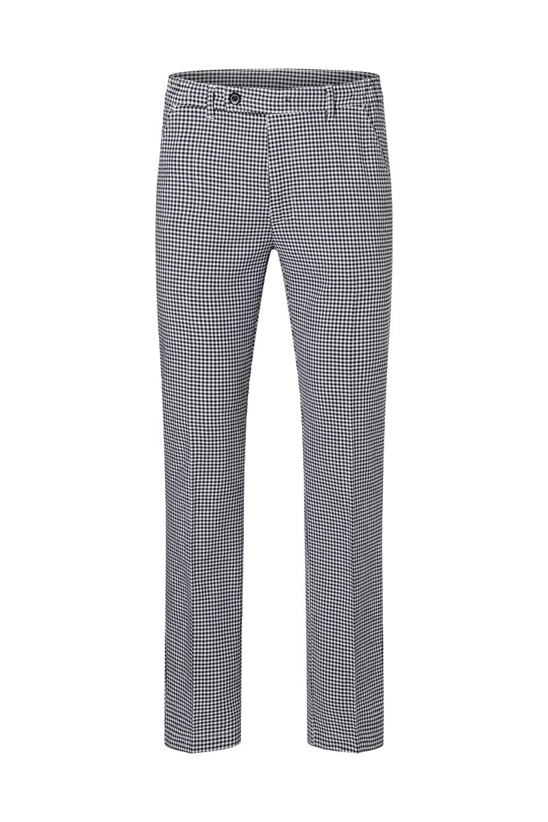 Hose Herren Schwarz – Herren Pepitahose Basic, Detailansicht