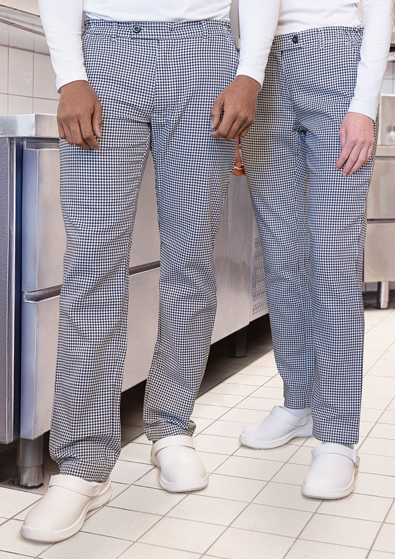 Hose Herren Schwarz – Herren Pepitahose Basic, Detailansicht