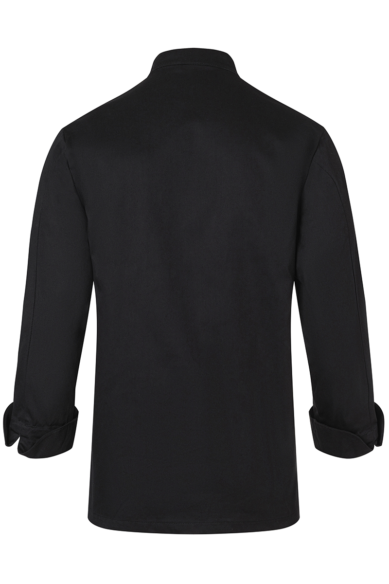 Kochjacke Herren Schwarz – Kochjacke Basic, Detailansicht