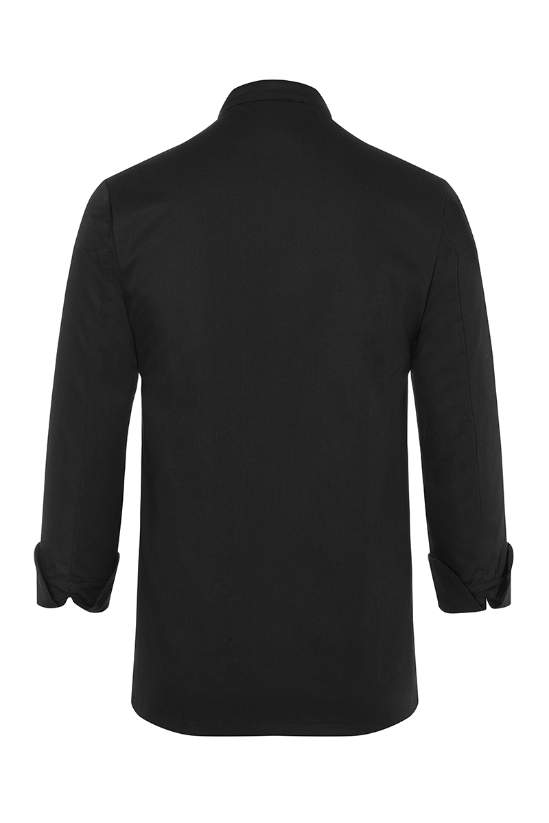 Kochjacke Herren Schwarz – Kochjacke Basic, Detailansicht