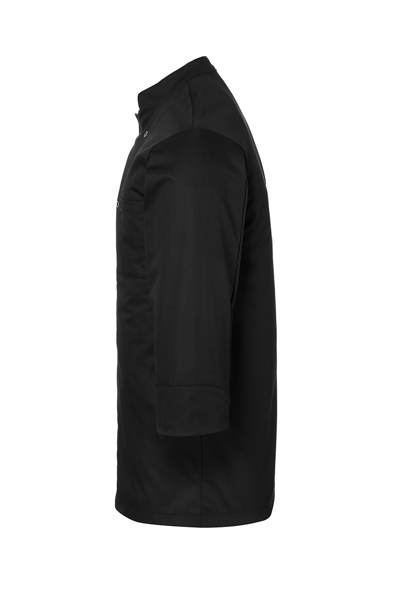 Kochjacke Herren Schwarz – Kochjacke Basic, Detailansicht