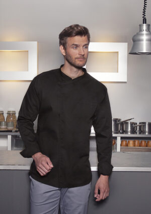 Kochjacke Herren – Langarm Überwurf-Kochhemd Basic