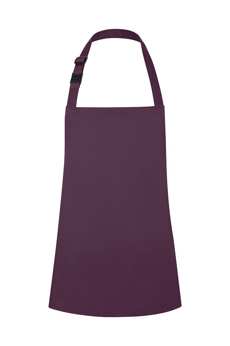 Latzschürze Unisex Aubergine – Kinderlatzschürze Basic mit Schnalle
