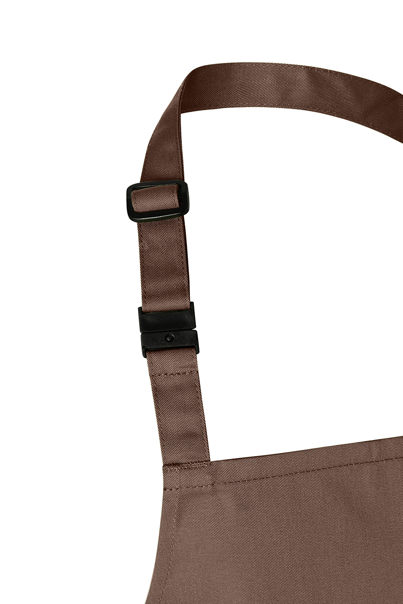 Latzschürze Unisex Hellbraun – Kinderlatzschürze Basic mit Schnalle, Detailansicht