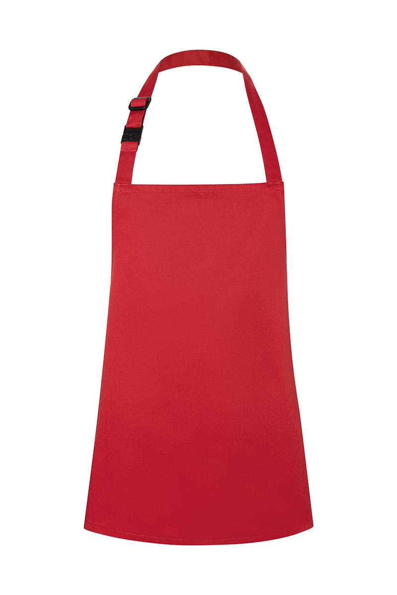 Latzschürze Unisex Rot – Kinderlatzschürze Basic mit Schnalle, Detailansicht
