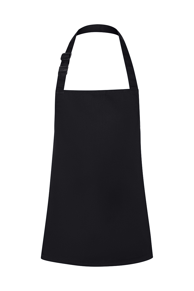 Latzschürze Unisex Schwarz – Kinderlatzschürze Basic mit Schnalle