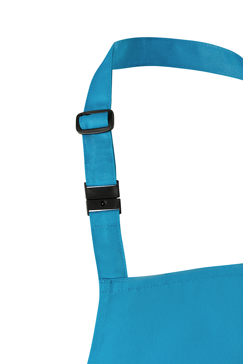 Latzschürze Unisex Türkis – Kinderlatzschürze Basic mit Schnalle, Detailansicht