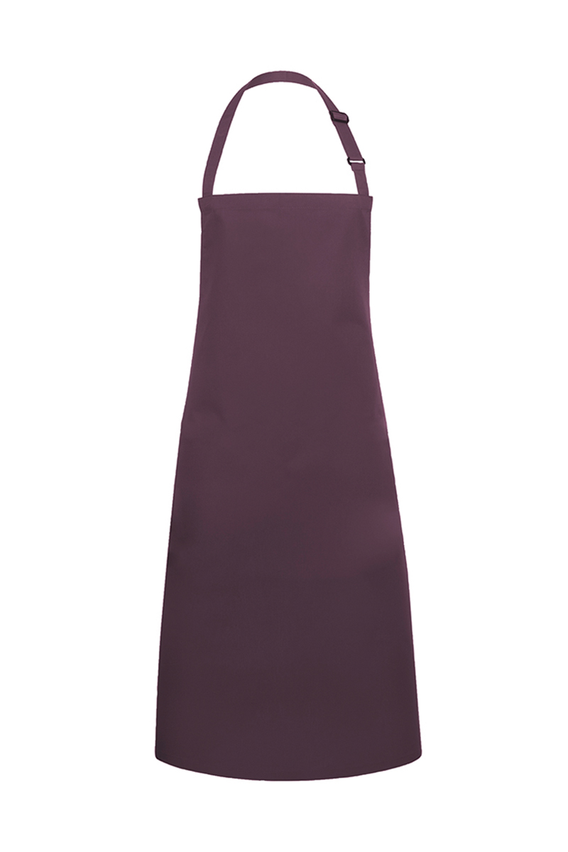 Latzschürze Unisex Aubergine – Latzschürze Basic mit Schnalle, Detailansicht