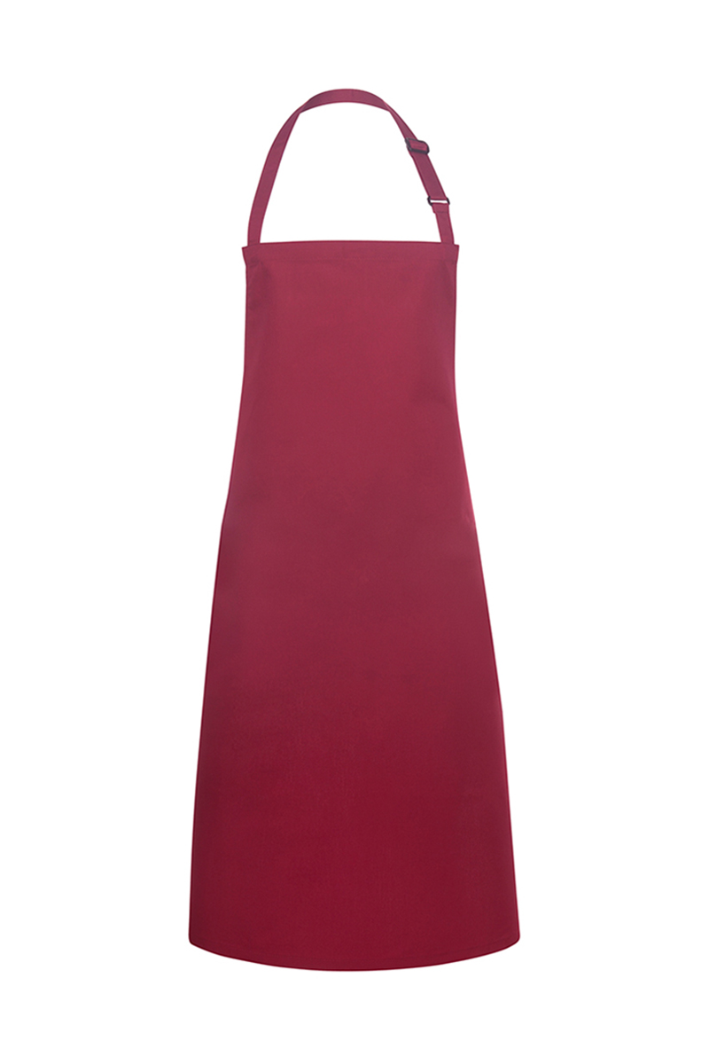 Latzschürze Unisex Bordeaux – Latzschürze Basic mit Schnalle, Detailansicht