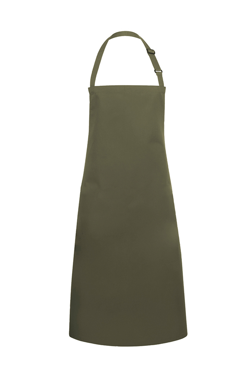 Latzschürze Unisex Moosgrün – Latzschürze Basic mit Schnalle, Detailansicht