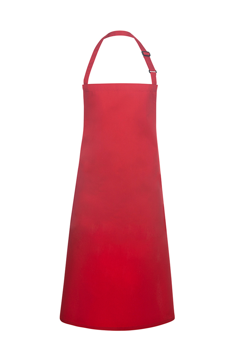 Latzschürze Unisex Rot – Latzschürze Basic mit Schnalle, Detailansicht