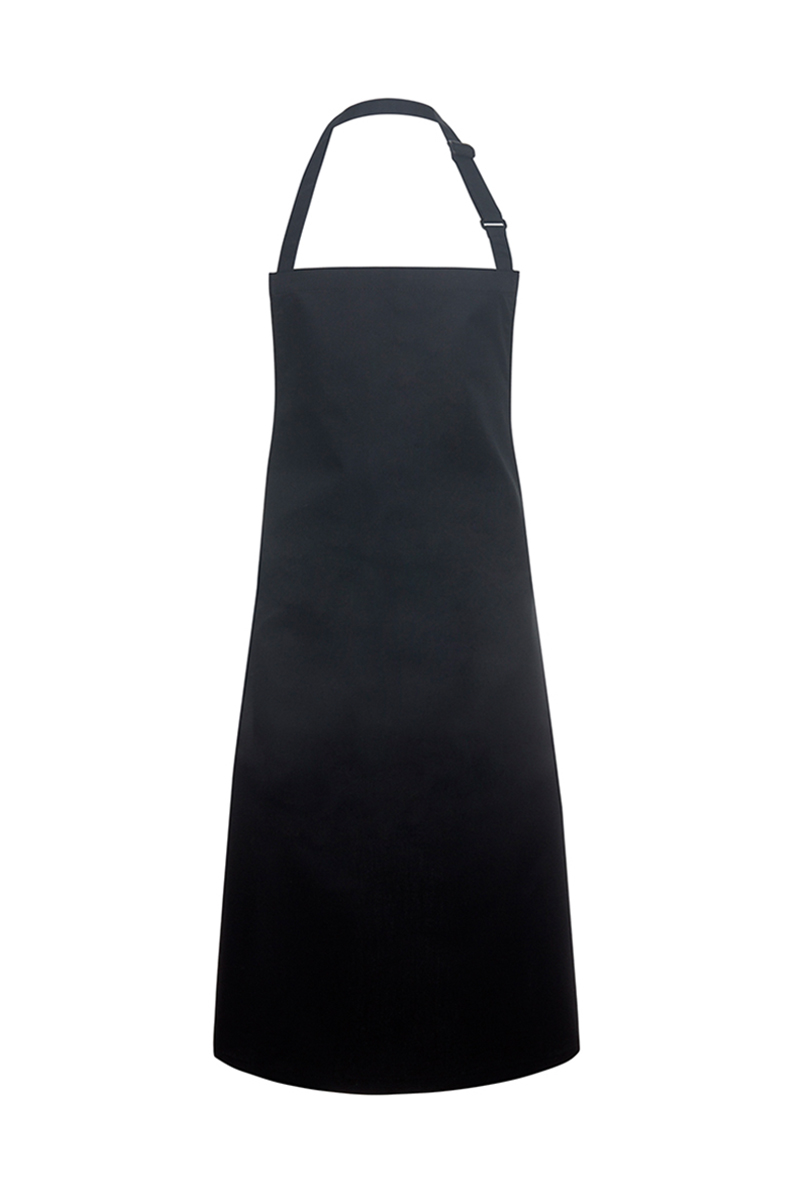 Latzschürze Unisex Schwarz – Latzschürze Basic mit Schnalle, Detailansicht