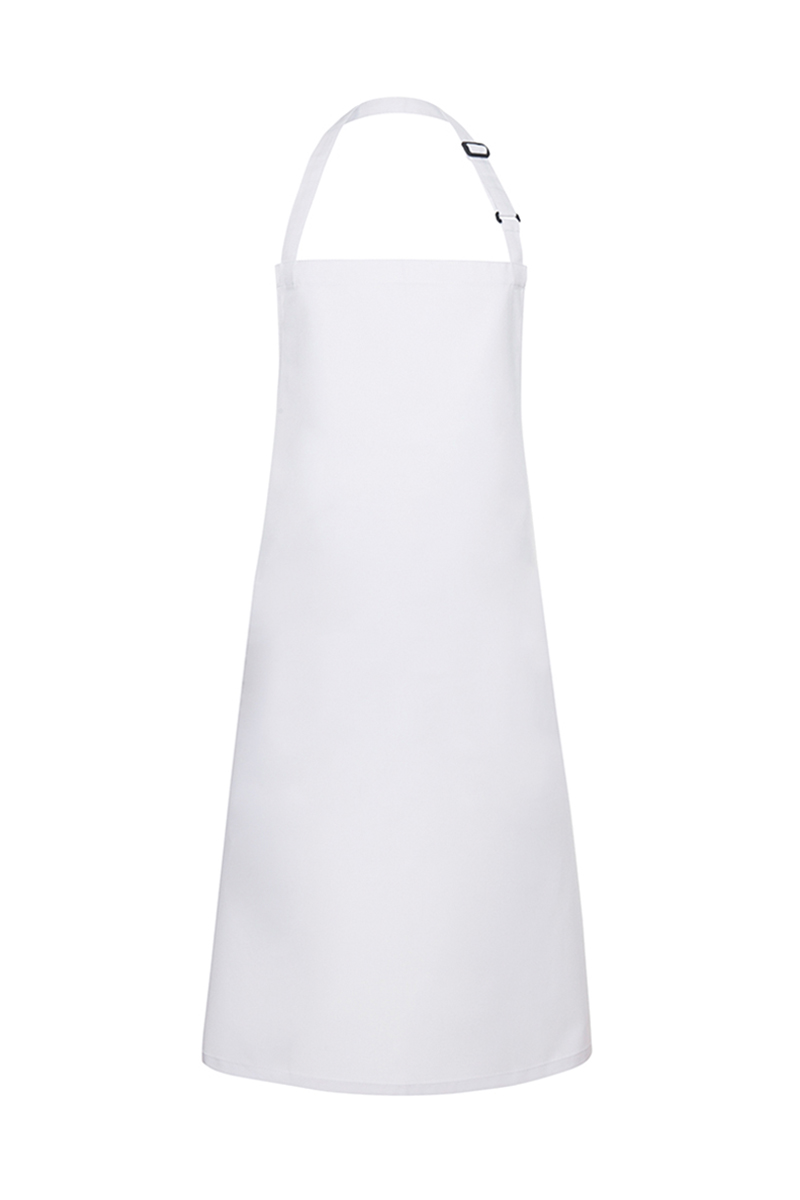 Latzschürze Unisex Weiß – Latzschürze Basic mit Schnalle, Detailansicht