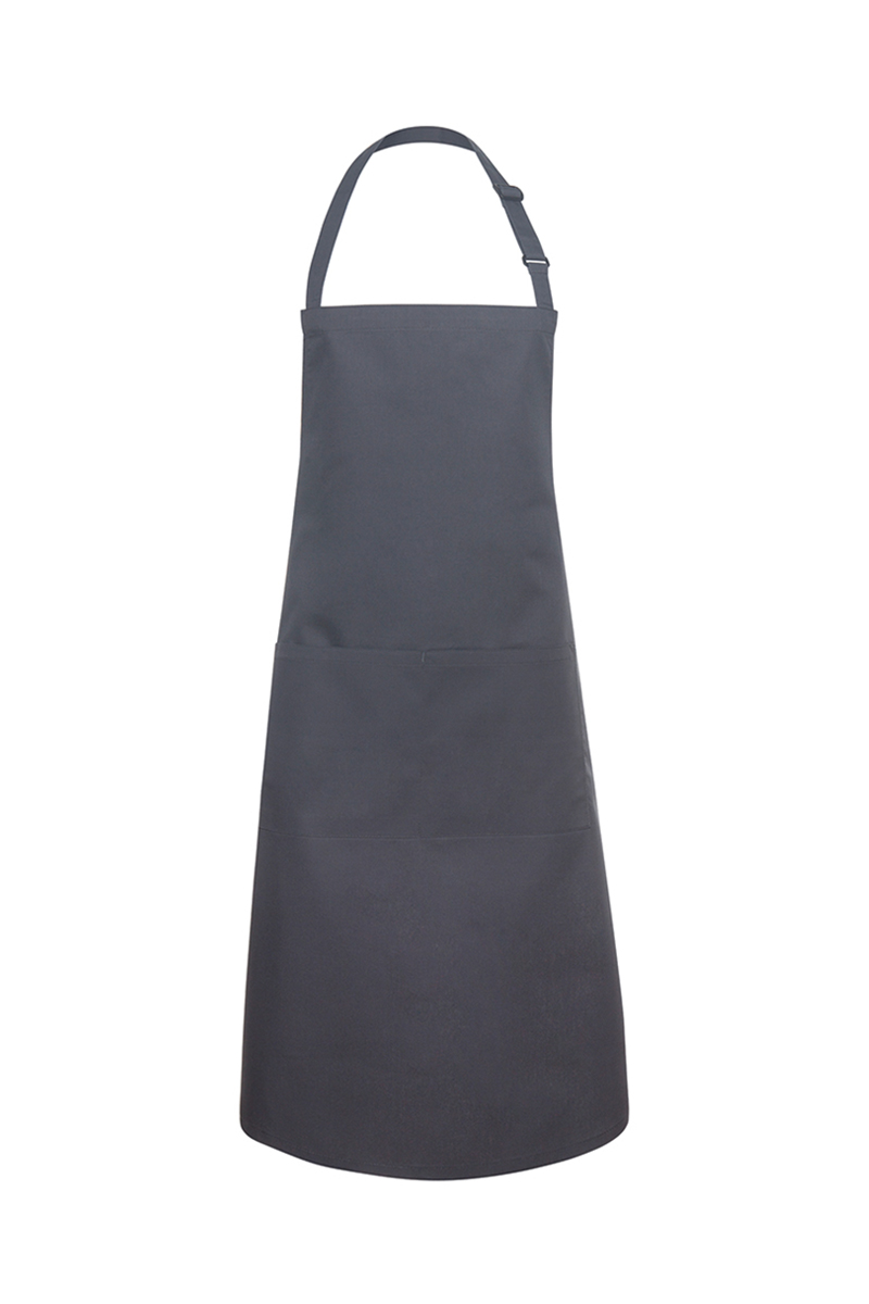 Latzschürze Unisex Anthrazit – Latzschürze Basic mit Schnalle und Tasche, Detailansicht