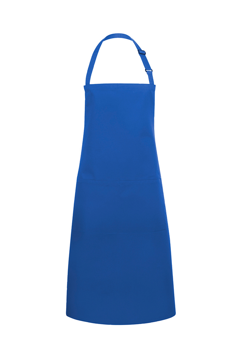 Latzschürze Unisex Blau – Latzschürze Basic mit Schnalle und Tasche, Detailansicht