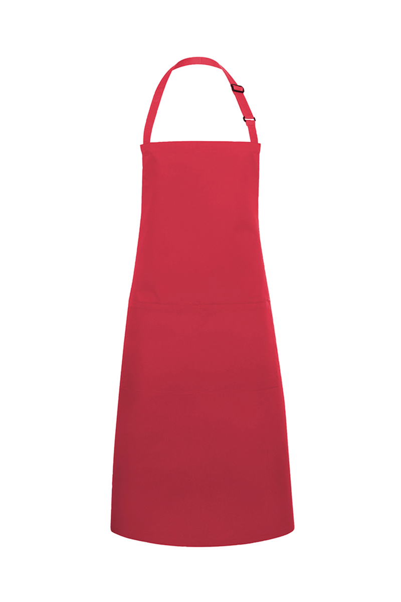 Latzschürze Unisex Himbeere – Latzschürze Basic mit Schnalle und Tasche, Detailansicht