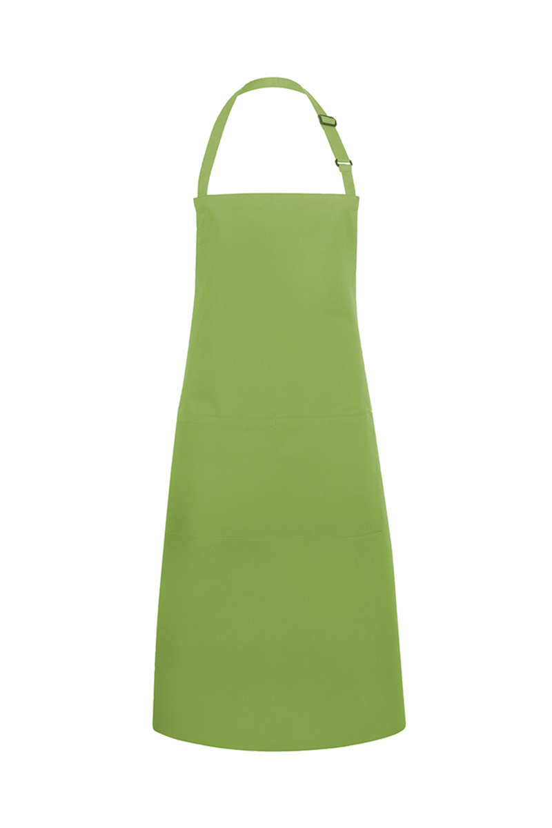 Latzschürze Unisex Limette – Latzschürze Basic mit Schnalle und Tasche, Detailansicht