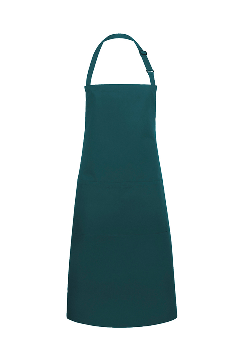 Latzschürze Unisex Piniengrün – Latzschürze Basic mit Schnalle und Tasche, Detailansicht