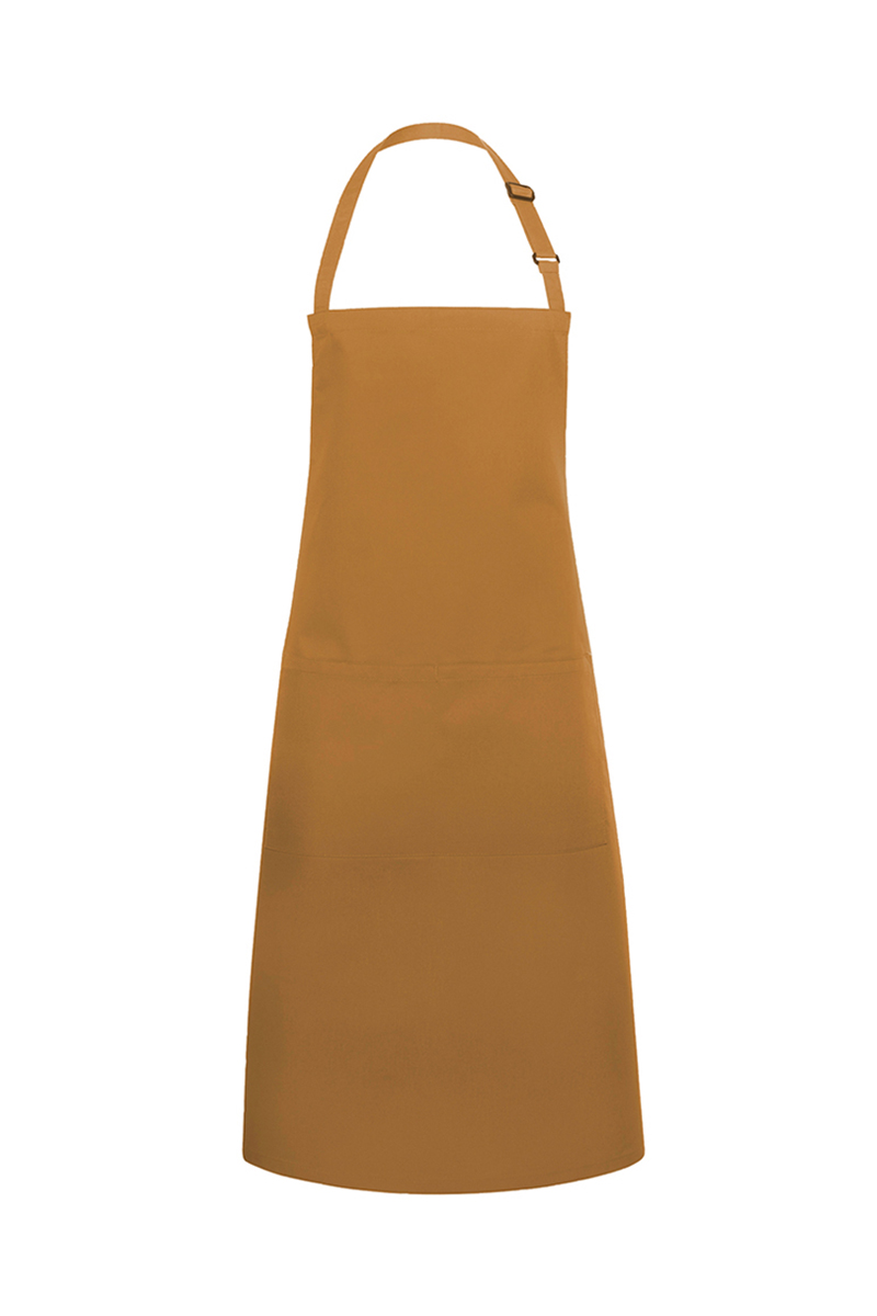 Latzschürze Unisex Senf – Latzschürze Basic mit Schnalle und Tasche, Detailansicht
