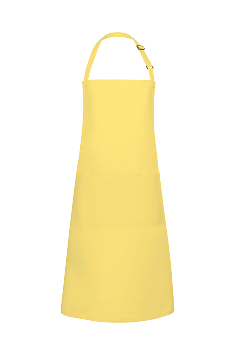 Latzschürze Unisex Sonnengelb – Latzschürze Basic mit Schnalle und Tasche, Detailansicht