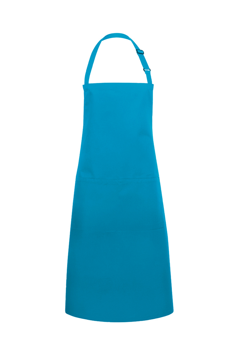 Latzschürze Unisex Türkis – Latzschürze Basic mit Schnalle und Tasche, Detailansicht