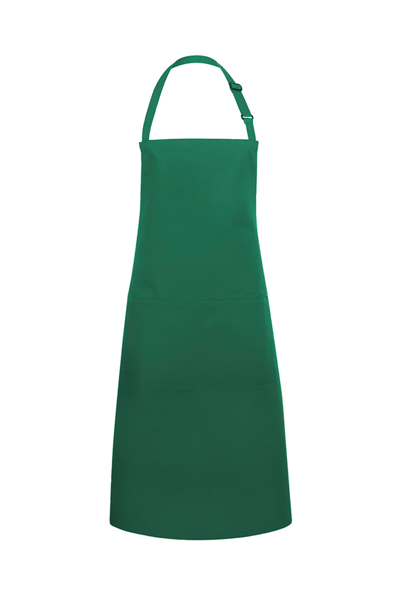 Latzschürze Unisex Waldgrün – Latzschürze Basic mit Schnalle und Tasche, Detailansicht