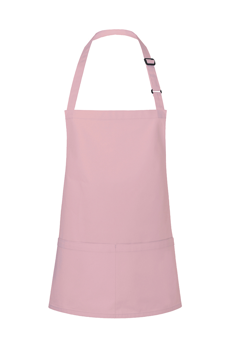 Latzschürze Unisex Rosa – Kurze Latzschürze Basic mit Schnalle und Tasche, Detailansicht