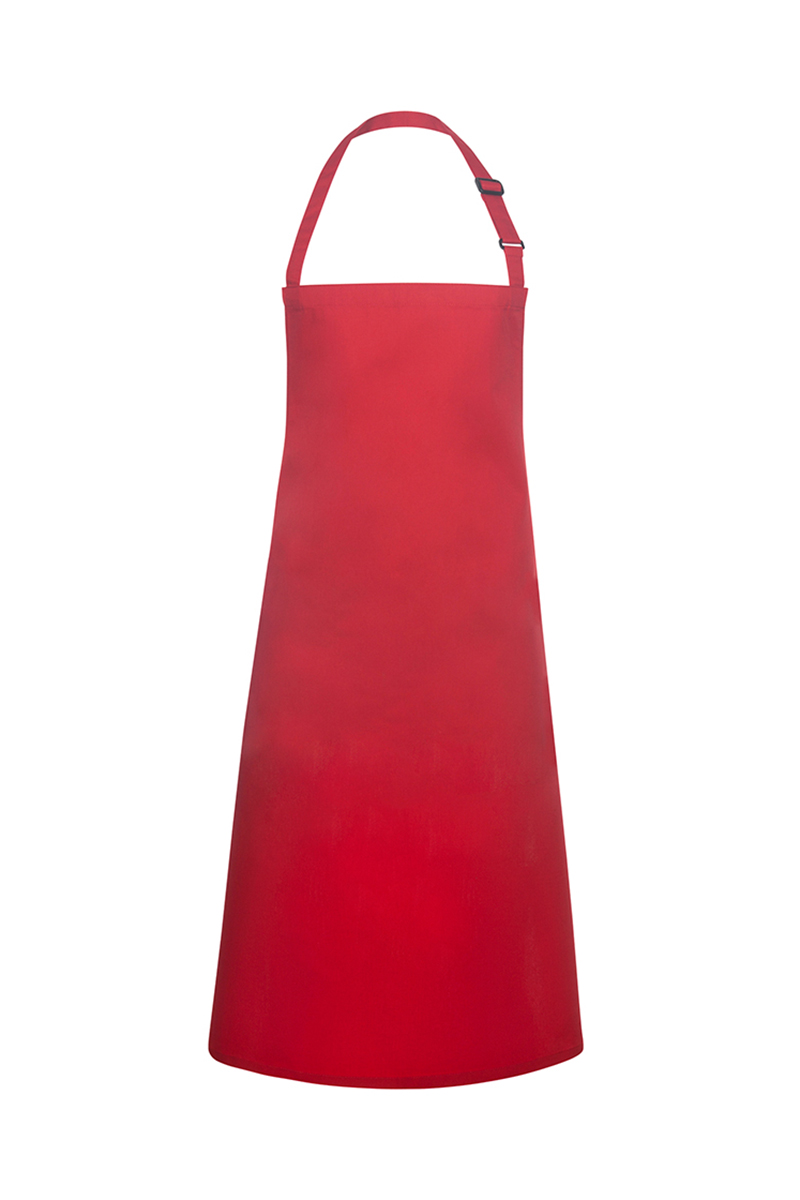 Latzschürze Unisex Rot – Wasserabweisende Latzschürze Basic mit Schnalle