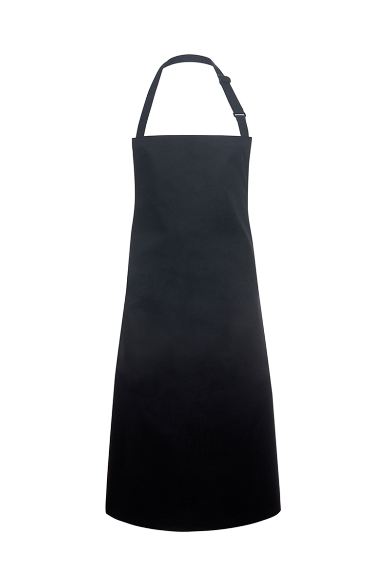 Latzschürze Unisex Schwarz – Wasserabweisende Latzschürze Basic mit Schnalle, Detailansicht