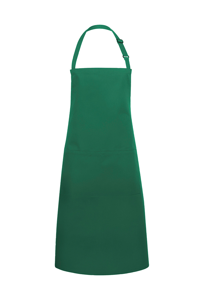 Latzschürze Unisex Waldgrün – XXL-Latzschürze Basic in Übergröße mit Schnalle und Tasche
