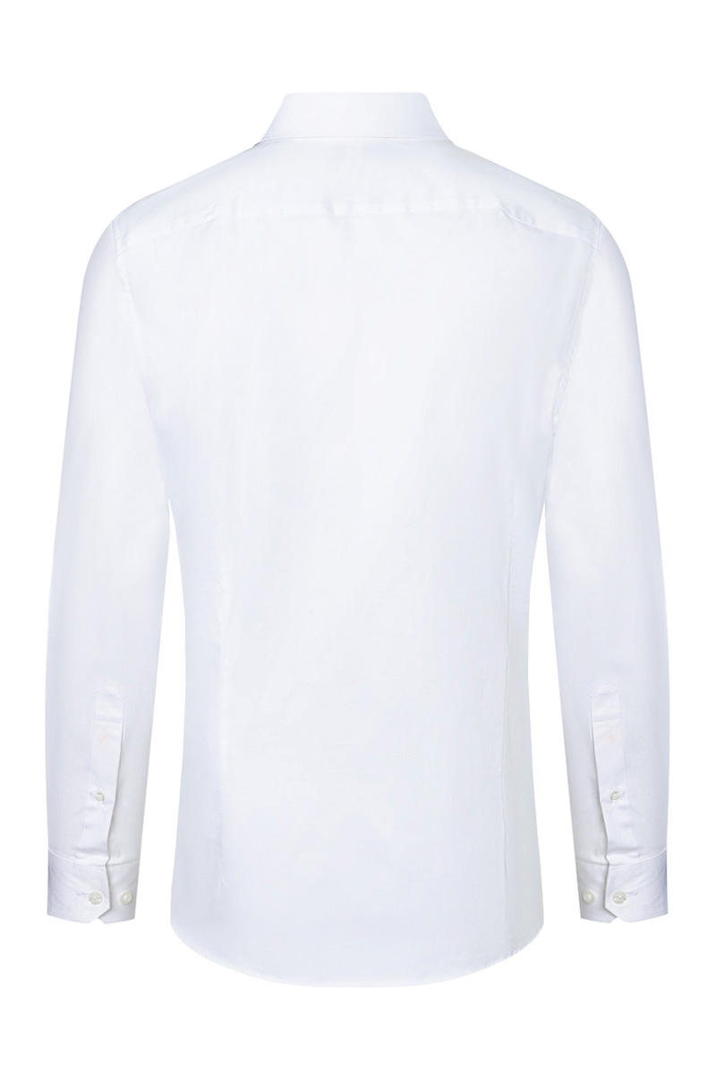 Hemd Herren Weiß – Langarm Herrenhemd Active-Stretch in Slim-Fit, Detailansicht