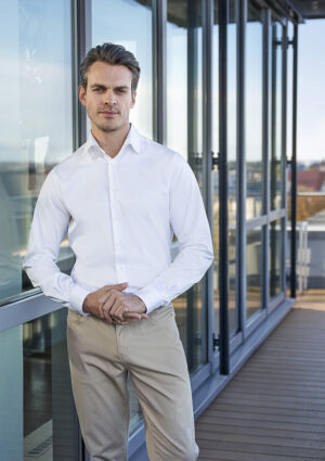 Hemd Herren – Langarm Herrenhemd Active-Stretch in Modern-Fit