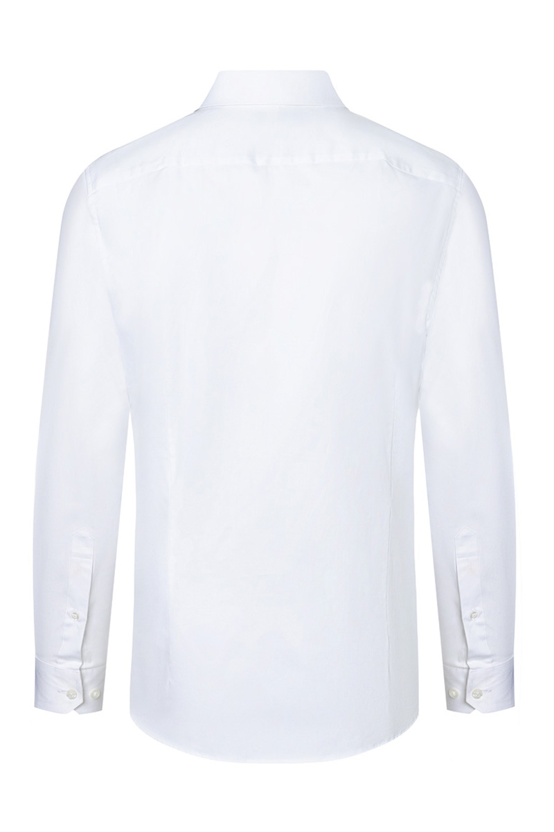 Hemd Herren Weiß – Langarm Herrenhemd Active-Stretch in Modern-Fit, Detailansicht