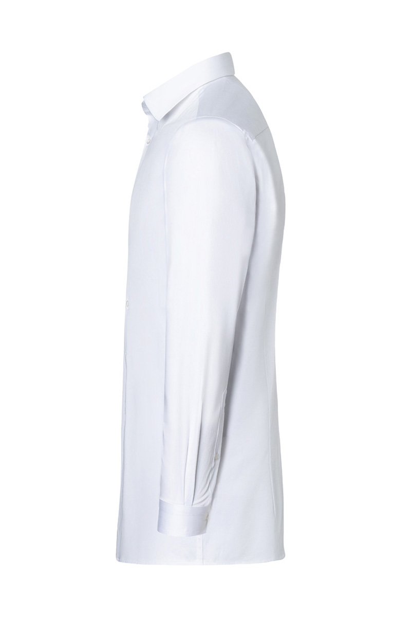 Hemd Herren Weiß – Langarm Herrenhemd Active-Stretch in Modern-Fit, Detailansicht