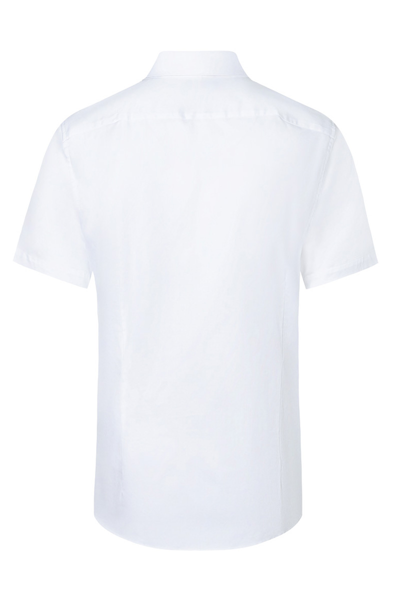 Hemd Herren Weiß – Kurzarm Herrenhemd Active-Stretch in Modern-Fit, Detailansicht