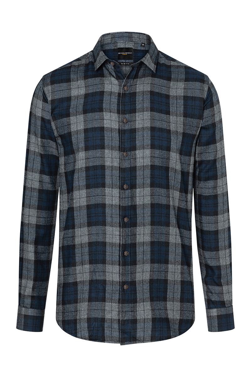 Hemd Herren Marine – Herren Karohemd Urban-Style, Detailansicht