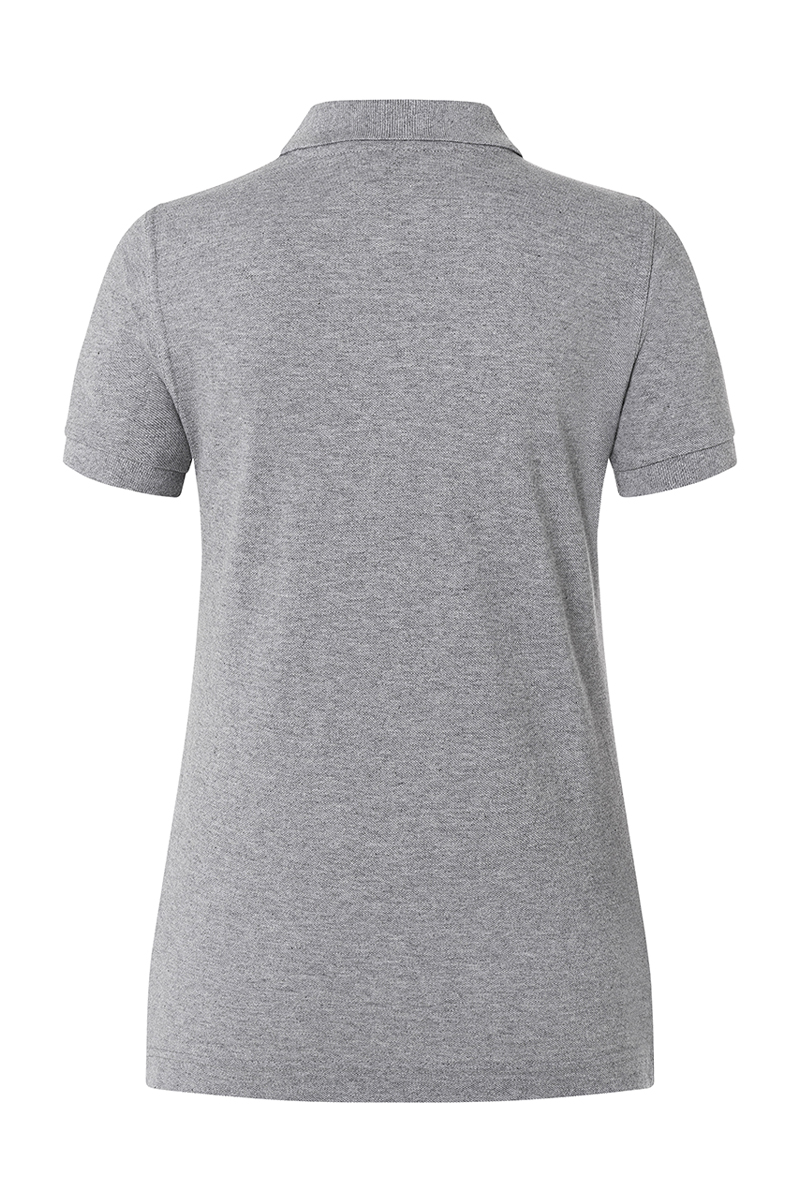 Poloshirt Damen Hellgrau – Damen Workwear Poloshirt Basic, Detailansicht