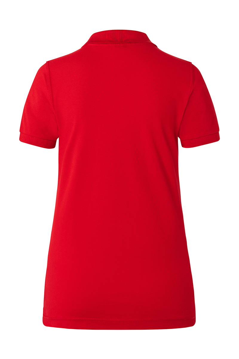 Poloshirt Damen Rot – Damen Workwear Poloshirt Basic, Detailansicht