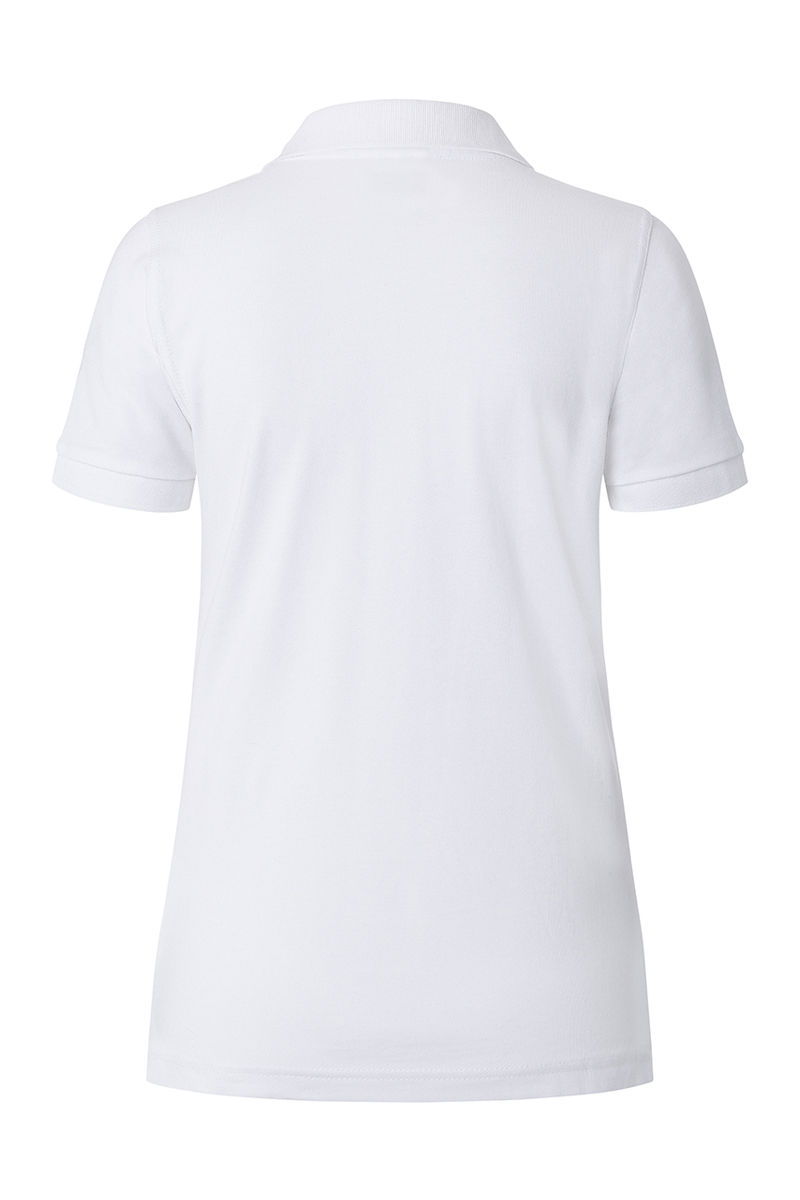 Poloshirt Damen Weiß – Damen Workwear Poloshirt Basic, Detailansicht