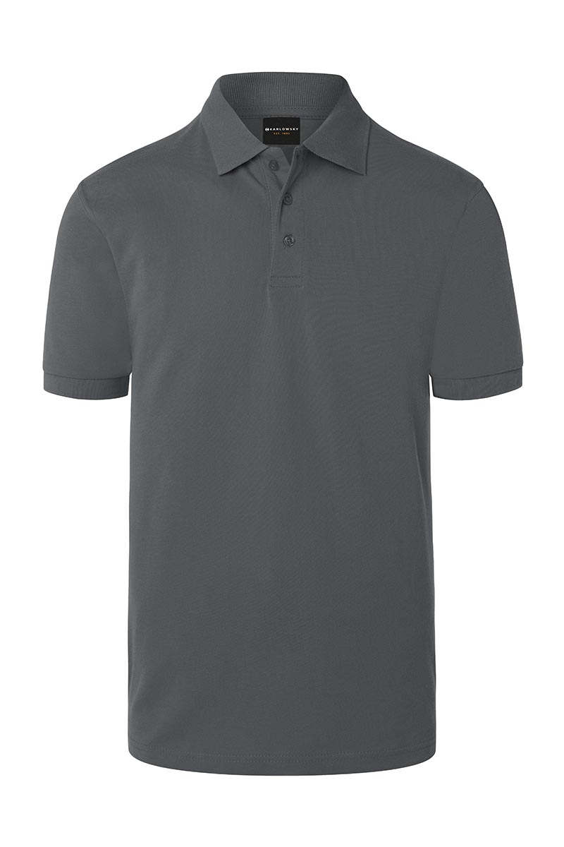 Poloshirt Herren Anthrazit – Herren Workwear Poloshirt Basic, Detailansicht